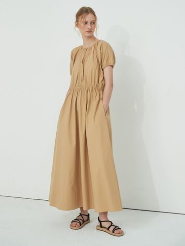 Shirring Detailed Dress_Beige - RIDIFI - Modalova