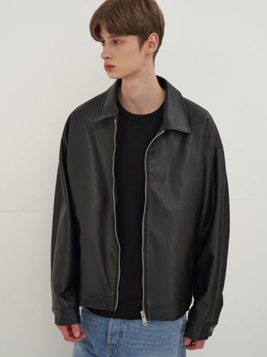 Oversized Vegan Leather Jacket - V2 - Modalova