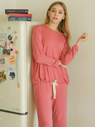 Micromodal Ribbon Long Pants - Pink - Frenchie L - Modalova