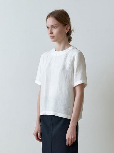 Crack Short-sleeves Blouse_White - STEP AROUND - Modalova