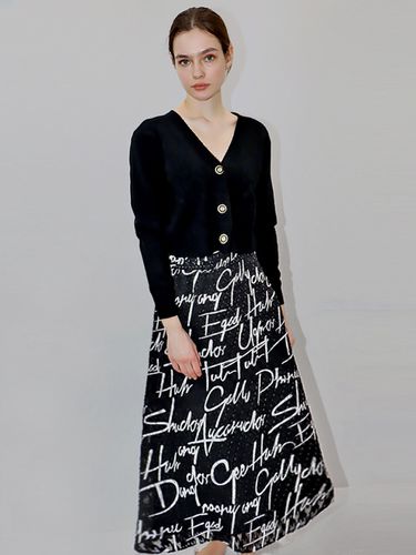 Lettering Skirt_Black - DAMAGE MNEMONIC - Modalova