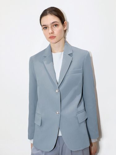 Formal Jacket_Ash Blue - DAMAGE MNEMONIC - Modalova