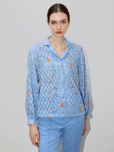 Puppy Blouse_Blue - DAMAGE MNEMONIC - Modalova