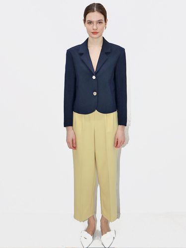 Pintuck Long Pants_Yellow - DAMAGE MNEMONIC - Modalova