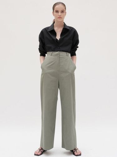 Neue Wide Cotton Pants_Khaki - NEUEYET - Modalova