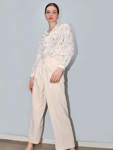 Pintuck Long Pants_Cream - DAMAGE MNEMONIC - Modalova