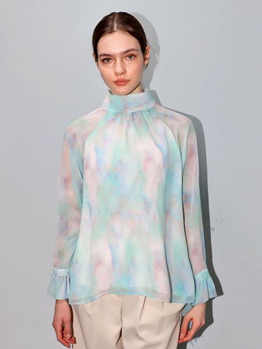 Marbling Blouse_Blue - DAMAGE MNEMONIC - Modalova