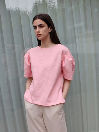 Jacquard Puff T-shirt_Pink - DAMAGE MNEMONIC - Modalova