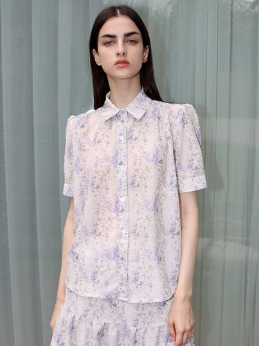 Flower Shirred Blouse - DAMAGE MNEMONIC - Modalova