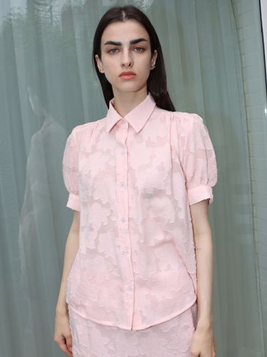 Cloud Shirred Blouse_Pink - DAMAGE MNEMONIC - Modalova