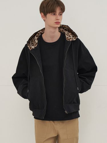 Oversized Leopard Hooded Jacket - V2 - Modalova