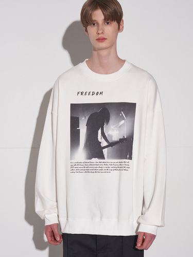 Oversized Guitar Artwork Printed Sweatshirt - V2 - Modalova