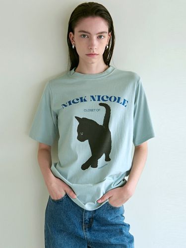 NICOLE CAT HALF TEE_MINT - NICK&NICOLE - Modalova