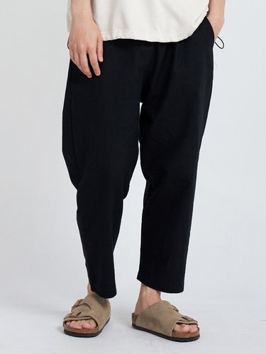 Linen Cropped Pants Black - PaperBoy - Modalova