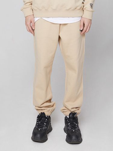 Heavy Basic Jogger Pants Beige - PaperBoy - Modalova