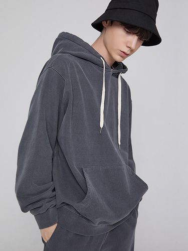 Minimal Pigment Washed Heavy Hoodie - PaperBoy - Modalova