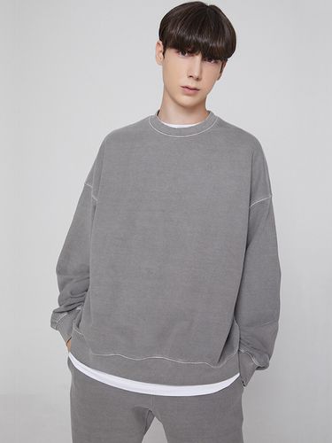 Minimal Pigment Washed Heavy Sweatshirt - PaperBoy - Modalova