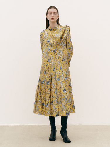 Paisley Pattern Dropped Waist Pleats Maxi Dress () - MAISONMARAIS - Modalova