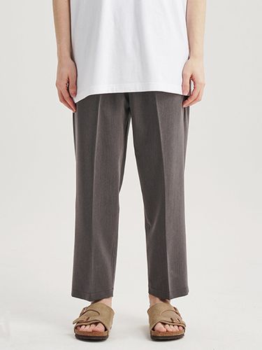 Ankle Wide Slacks Charcoal - PaperBoy - Modalova