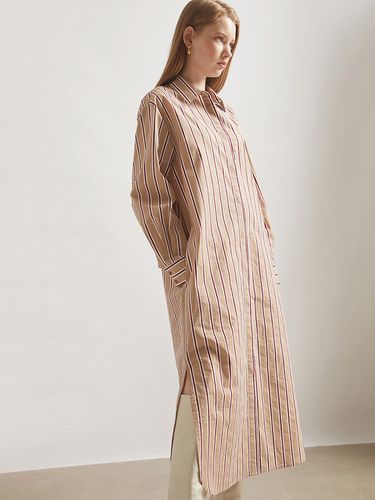 Multi Striped Shirt Dress K213PSE701_BE - DEKAVV - Modalova