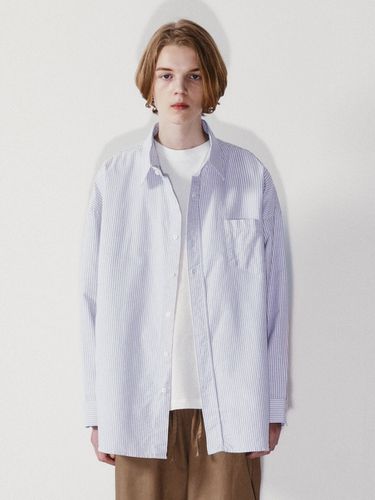 Oversized Oxford Striped Shirt Gray - V2 - Modalova