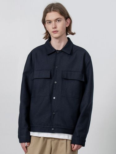 Twill Pocket Jumper Navy - V2 - Modalova