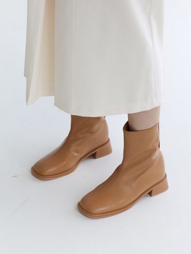 Zip Ankle Boots_Camelbeige - MOL:pin - Modalova