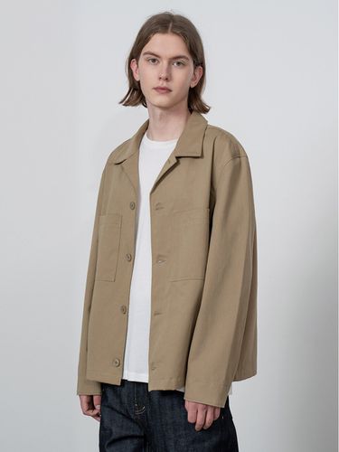 Organic Cotton Pocket Jacket Beige - V2 - Modalova