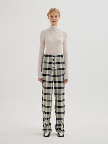 TREVI Check Patterned Straight Pants - EENK - Modalova