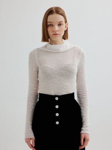 TOLLY Lace Jacquard Turtleneck Pullover () - EENK - Modalova