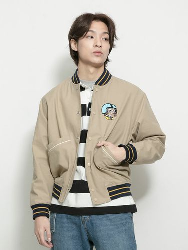 Biker Logo Twill Blouson_Beige - beyondcloset - Modalova