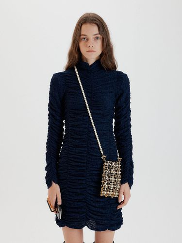 THURSDAY Shirred Jersey Turtleneck Dress () - EENK - Modalova