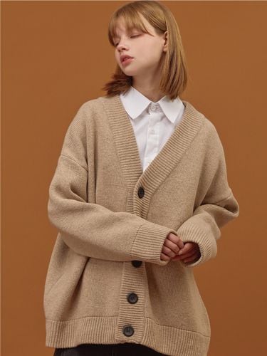 Heavy Oversized Wool Blend Cardigan - CPGN - Modalova