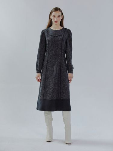 Color Block Line Dress_Black - ETMON - Modalova