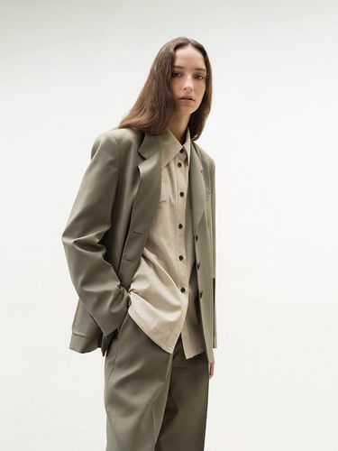 Outpocket Single Jacket (L/KHAKI) - AVA MOLLI - Modalova