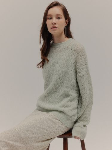 Mohair Loose Fit Knit_Mint - ouel - Modalova