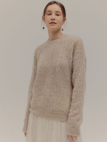 Mohair Loose Fit Knit_Beige - ouel - Modalova