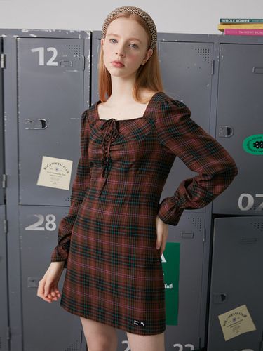 OP-21512) Check Shirring Dress - ROLAROLA - Modalova