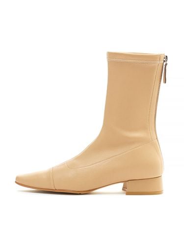 Beige Zigzag Ankle Boots - IN THE STAR - Modalova