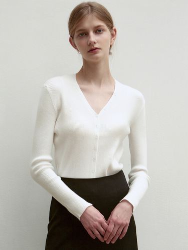 Button Slim Knit Cardigan - NICK&NICOLE - Modalova