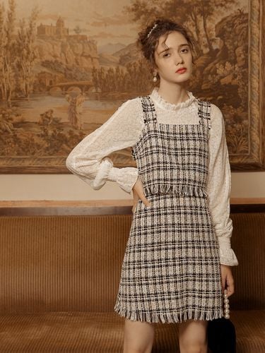 Drop Tweed Check Two-piece_Black - DUNDROP - Modalova