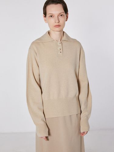 TOF Sailor Collar Cashmere Knit_Beige - MOHAN - Modalova