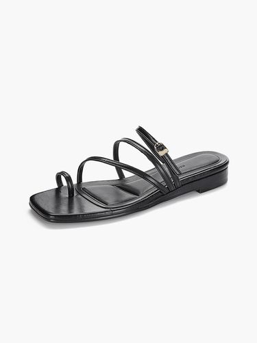 Unbalanced Strap Slippers - Black - Recur,ecur - Modalova