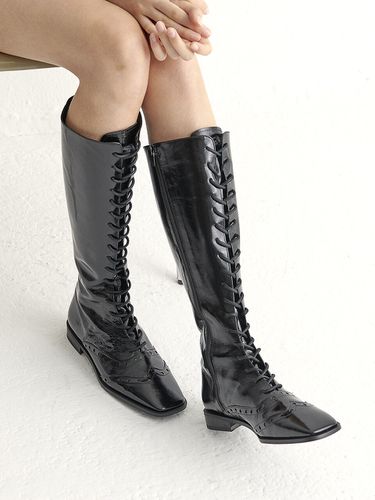 Oxford Lace Boots - Patent Black - NONETHELESS - Modalova