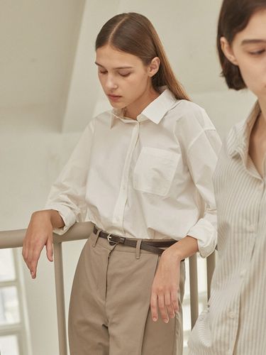 Relaxed Classy Shirt - Off White - NONLOCAL - Modalova