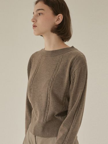 Cabled Pullover Crop Knit 3 Color - NONLOCAL - Modalova