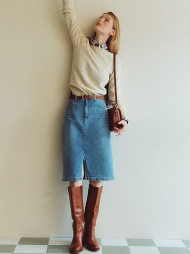 H-line Slit Denim Skirt - FRRW - Modalova