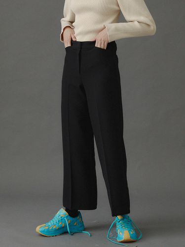 Lucy Wide Stretchy Slacks_Black - ahwe - Modalova