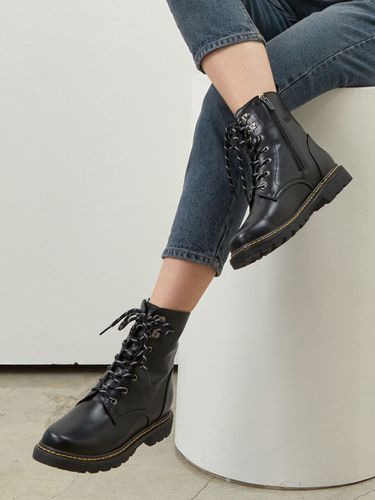 Lace Up High Booties - Black - CESTI - Modalova