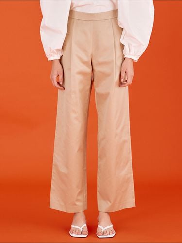 Cotton Semiwide Pants (Beige) - WNDERKAMMER - Modalova